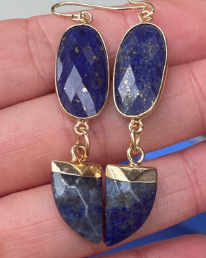 Boucles d oreilles Artisanales lapis lazuli